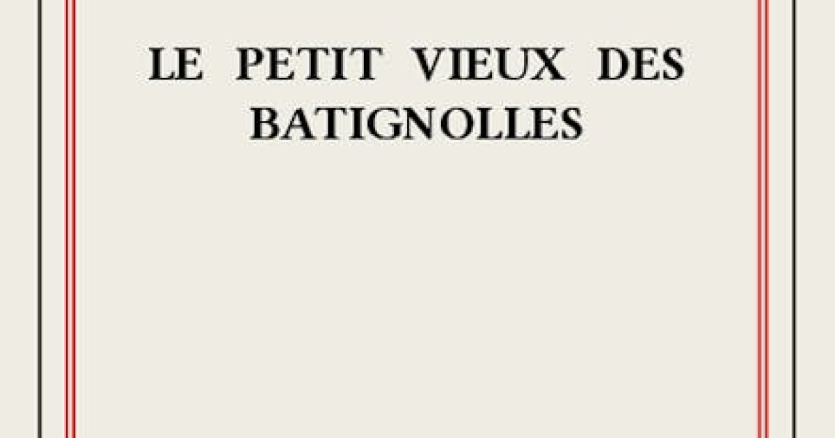 Le Vieux Batignolle Page De Garde